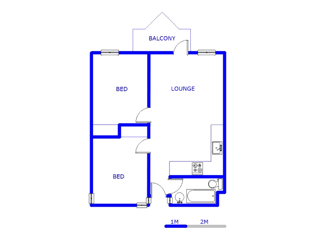 Floor plan of the property in Moffat View