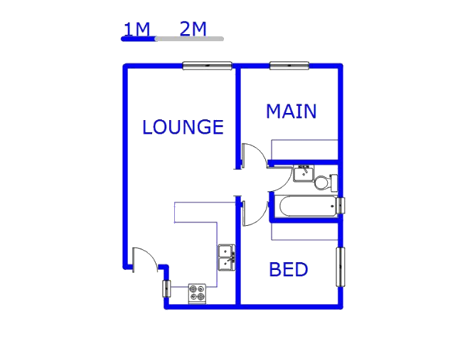 Floor plan of the property in Jabulani