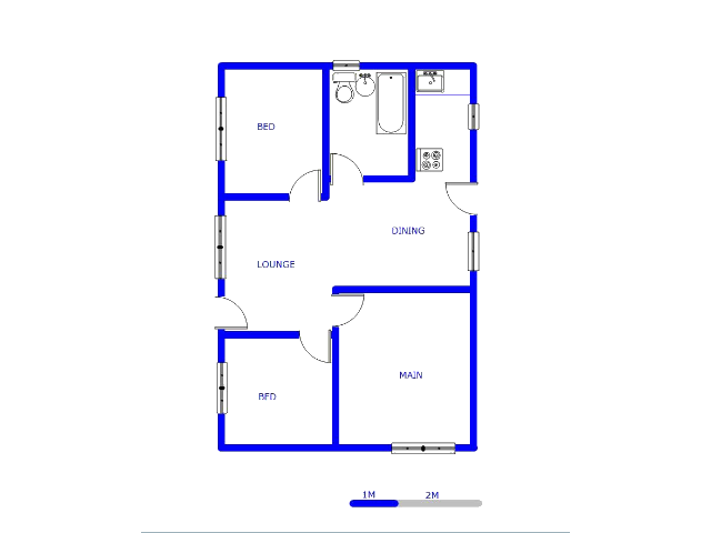 Floor plan of the property in Protea Glen