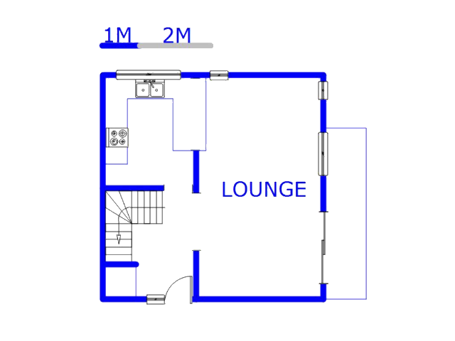 Floor plan of the property in Bulwer (Dbn)