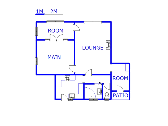 Floor plan of the property in Bulwer (Dbn)