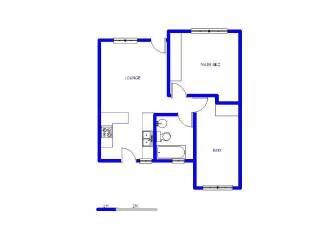 Floor plan of the property in Heuweloord