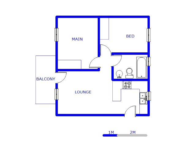 Floor plan of the property in Heuweloord