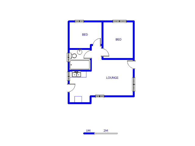 Floor plan of the property in Lehae