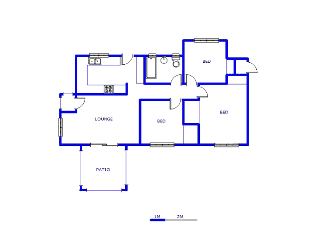 Floor plan of the property in Albertsdal