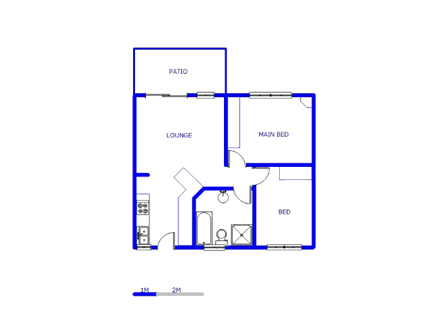 Floor plan of the property in Wilgeheuwel 