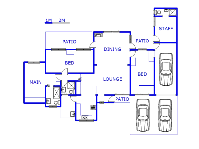 Floor plan of the property in Helderkruin