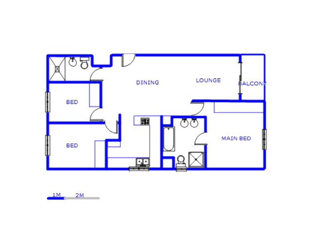 Floor plan of the property in Erand Gardens