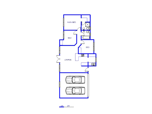 Floor plan of the property in Kosmosdal