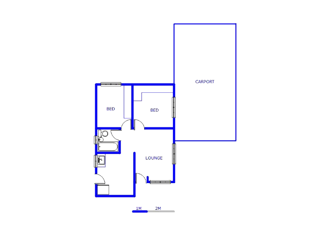 Floor plan of the property in Fleurhof