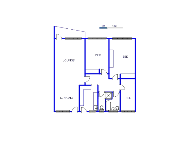 Floor plan of the property in Three Rivers