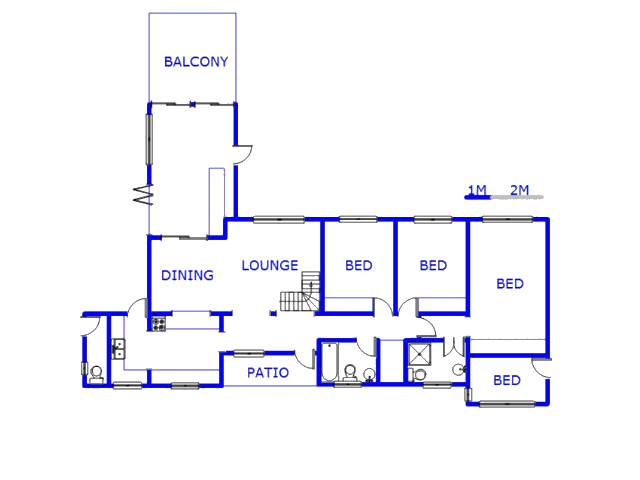 Floor plan of the property in Amanzimtoti 