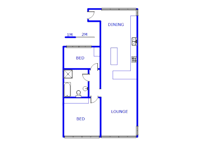 Floor plan of the property in Bedfordview