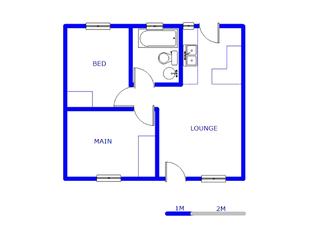 Floor plan of the property in Montana Tuine