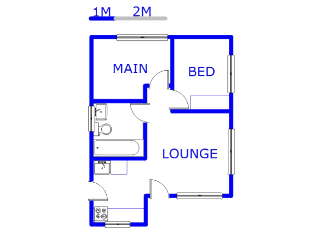 Floor plan of the property in Fleurhof