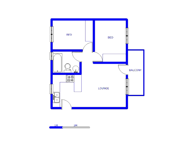 Floor plan of the property in Heuweloord