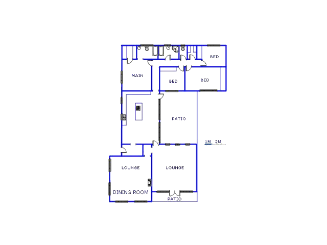 Floor plan of the property in Benoni AH