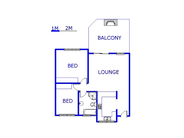 Floor plan of the property in Van Dykpark