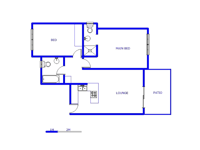 Floor plan of the property in Kosmosdal