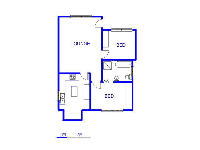 Floor plan of the property in Mapetla