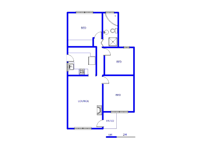 Floor plan of the property in Dobsonville
