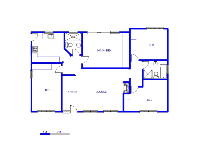 Floor plan of the property in Sunnyridge