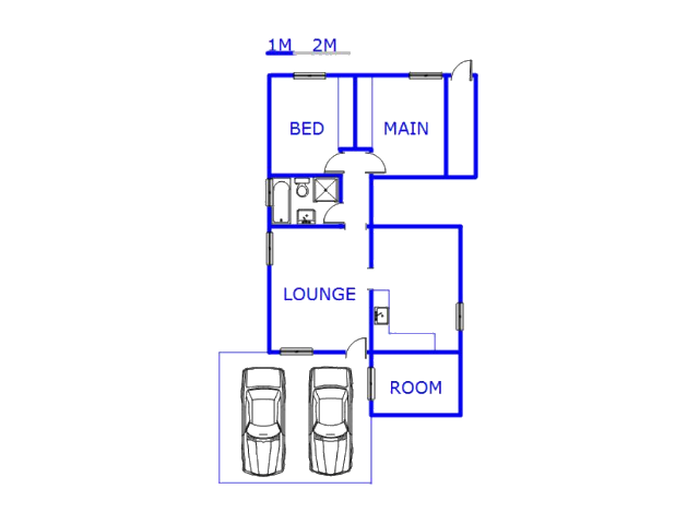 Floor plan of the property in Delft South