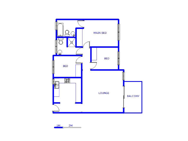 Floor plan of the property in Sandown