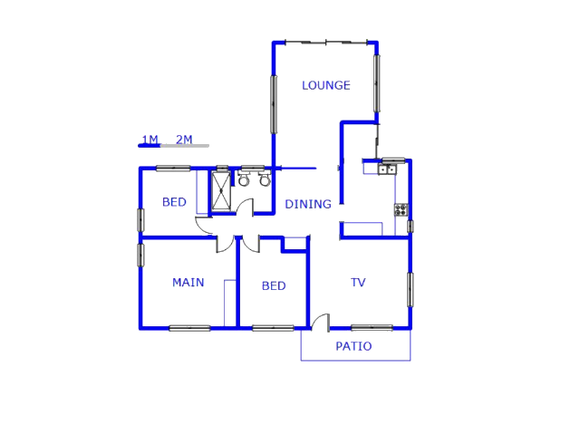 Floor plan of the property in Wentworth 