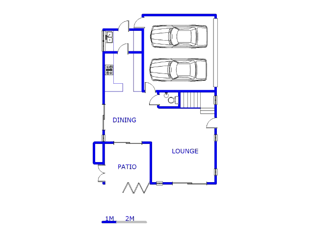 Floor plan of the property in Maroeladal