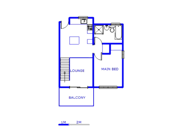 Floor plan of the property in Douglasdale