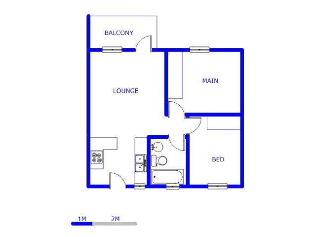 Floor plan of the property in Montana Tuine