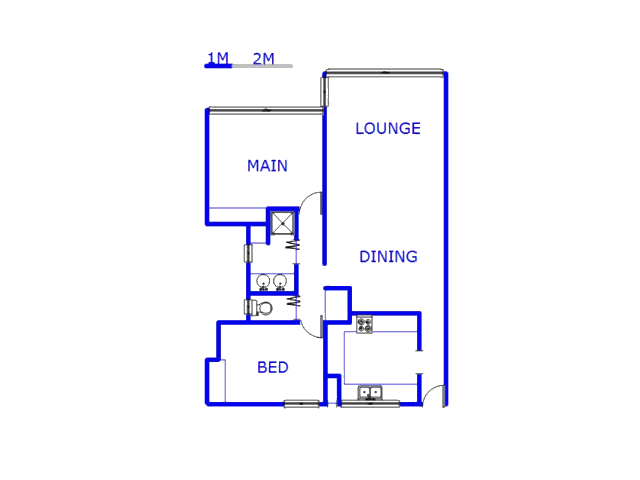 Floor plan of the property in Durban Central