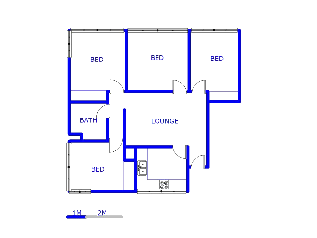 Floor plan of the property in Muckleneuk