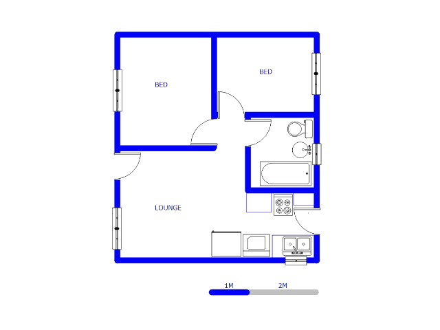 Floor plan of the property in Palm Ridge