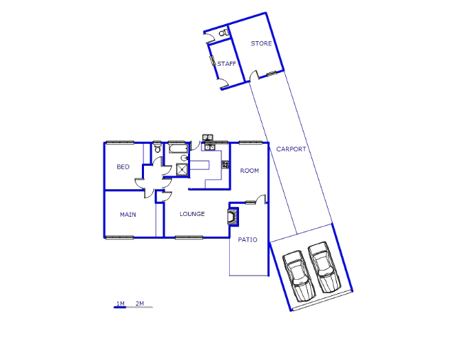 Floor plan of the property in Montana Tuine