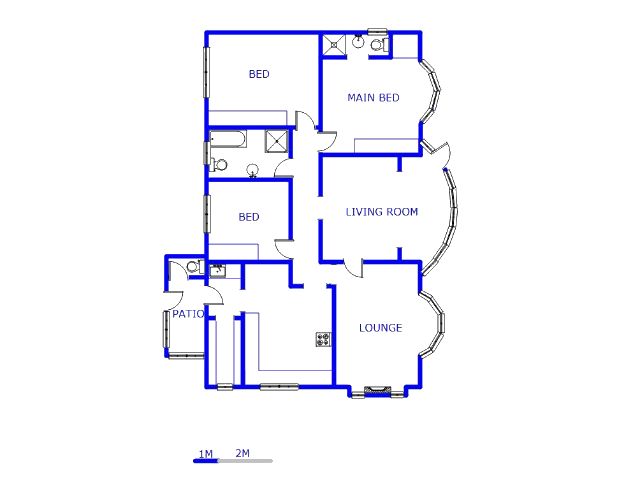 Floor plan of the property in Bezuidenhout Valley