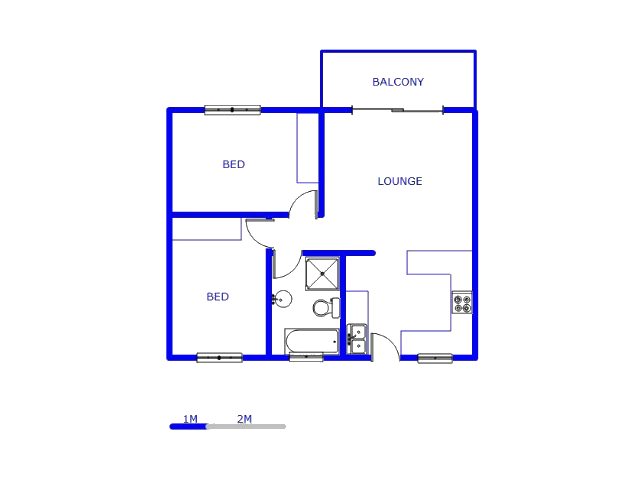 Floor plan of the property in Monavoni