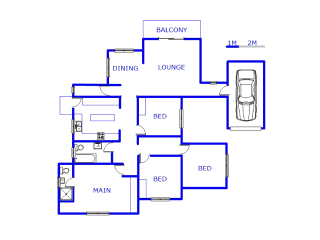 Floor plan of the property in Umlazi