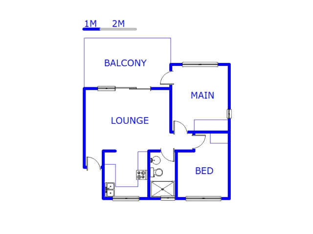 Floor plan of the property in Constantia Kloof