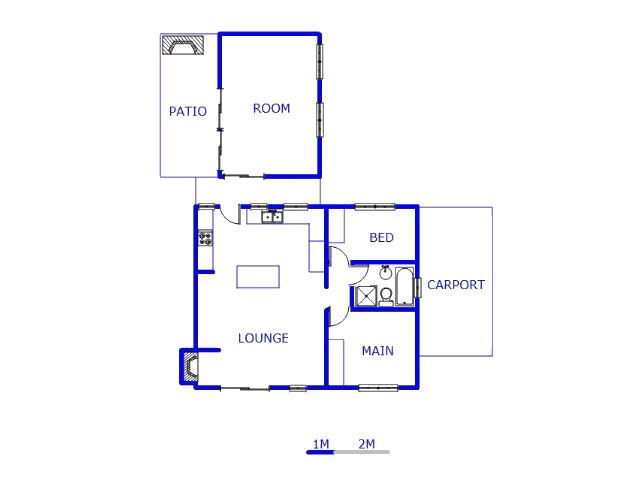 Floor plan of the property in Eloffsdal