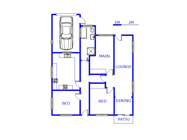 Floor plan of the property in Vlakfontein