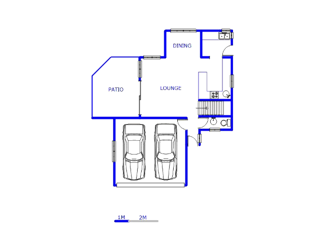 Floor plan of the property in Highveld