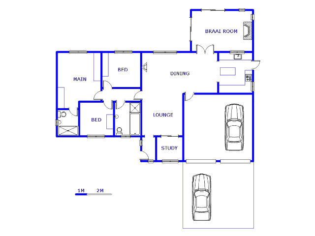 Floor plan of the property in Meyerhof