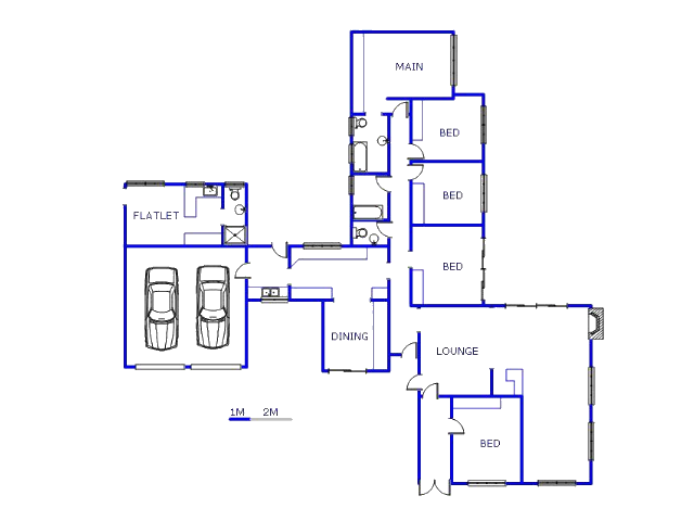 Floor plan of the property in Sasolburg