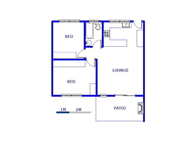 Floor plan of the property in Rensburg