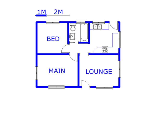 Floor plan of the property in Umlazi