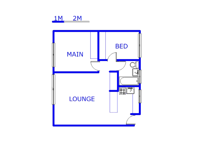 Floor plan of the property in Boksburg