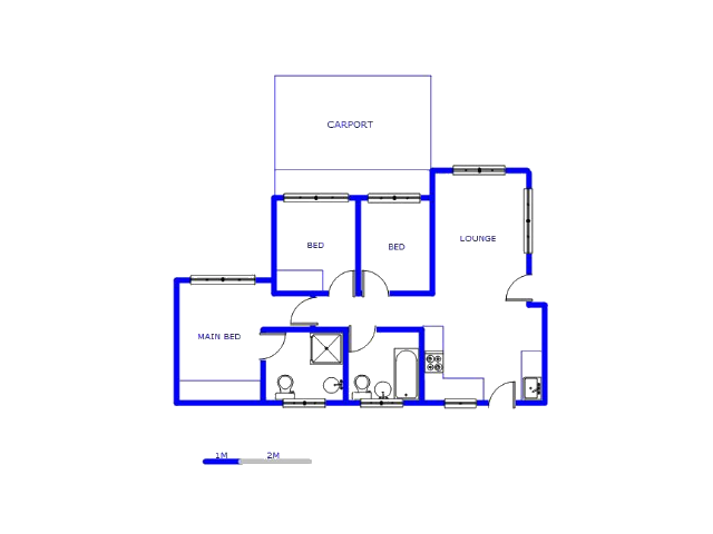 Floor plan of the property in Jukskei View