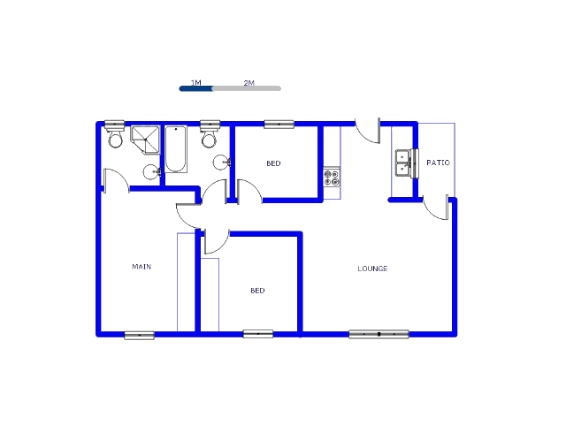 Floor plan of the property in Crystal Park